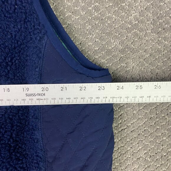 Vineyard Vines Reversible Fleece Plaid Vest Women's XL Blue Green Scotch Check - Picture 13 of 15